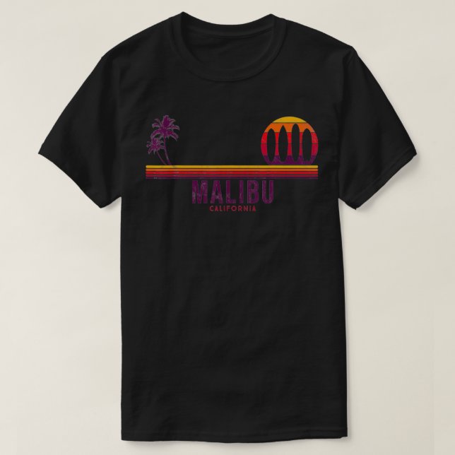 Camiseta California Malibu Vintage Surf  (Diseño del anverso)