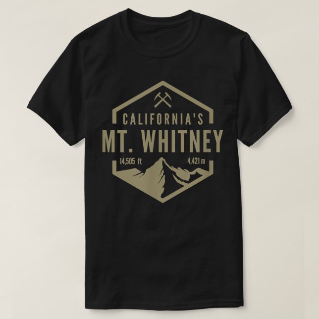 Camiseta California Mt. Whitney (Diseño del anverso)