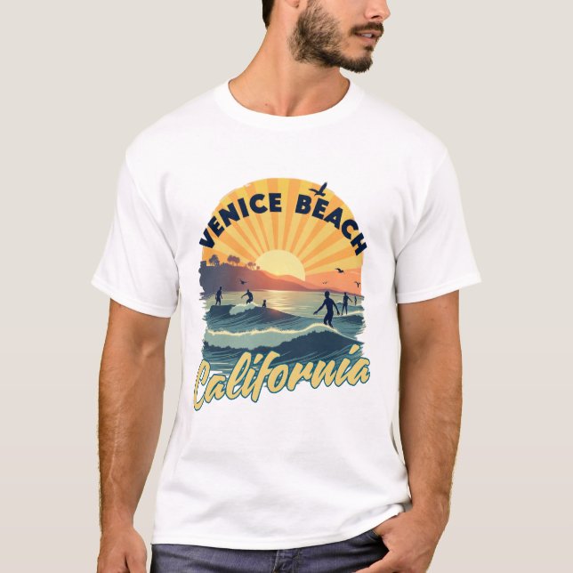 Camiseta California: Paraíso del Surf Dorado (Anverso)