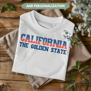 Camiseta California Patriótico El Estado Dorado Personaliza