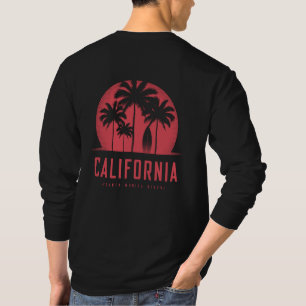 Camiseta California Playa Santa Mónica Palma Retro