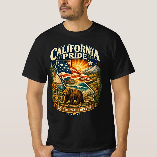 Camiseta California Pride Golden State Forever (Anverso)