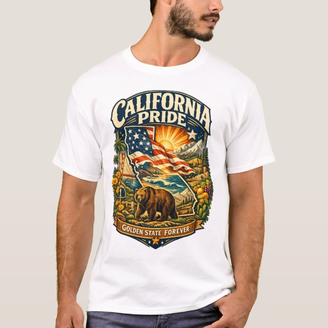 Camiseta California Pride Golden State Forever (Anverso)
