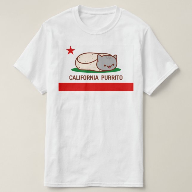 Camiseta CALIFORNIA PURRITO - Burrito Gato gracioso (Diseño del anverso)
