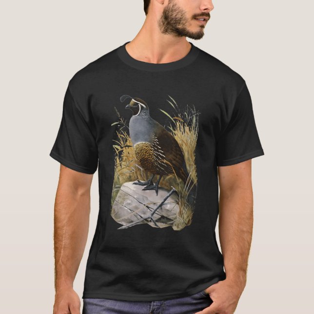 Camiseta California Quail Ca Quail Birder (Anverso)