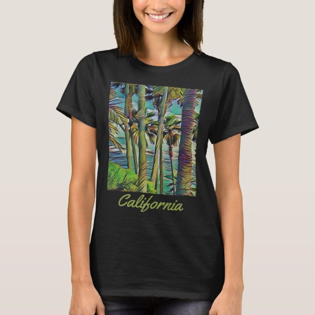 Camiseta California Republic Palm Trees Cali Vibes Californ (Anverso)