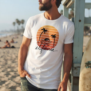 Camiseta California Retro 70s Atardecer Palma