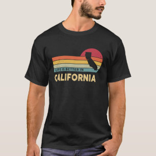 Camiseta CALIFORNIA Retro Vintage Mapa Estatal de Estados U