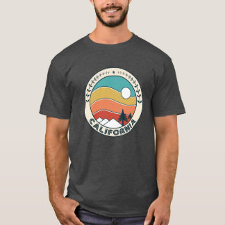 Camiseta California Retro Vintage Sunset California Mountai