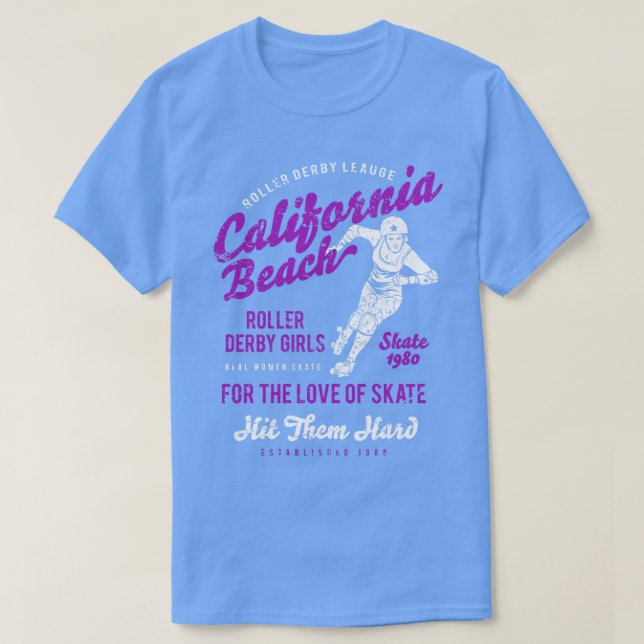 Camiseta California Roller Derby (Diseño del anverso)