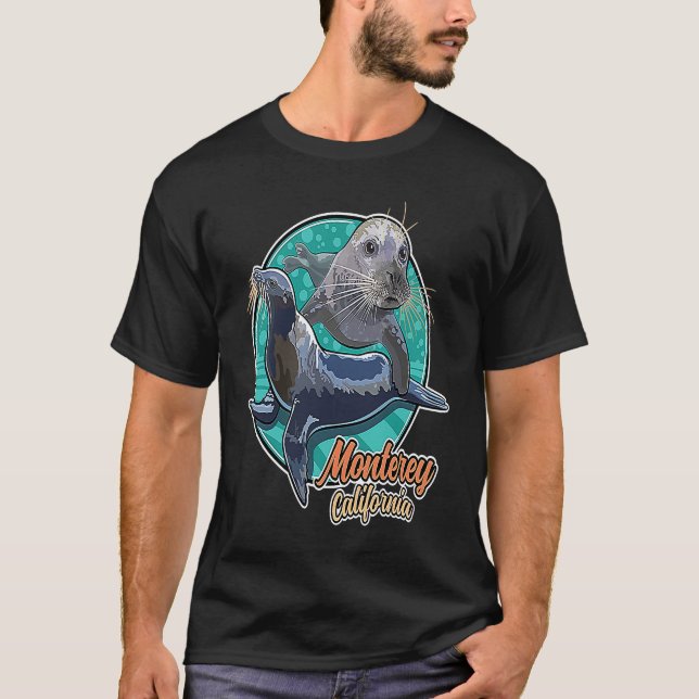 Camiseta California Sea Lion and Pacific Harbor Seal at Mon (Anverso)