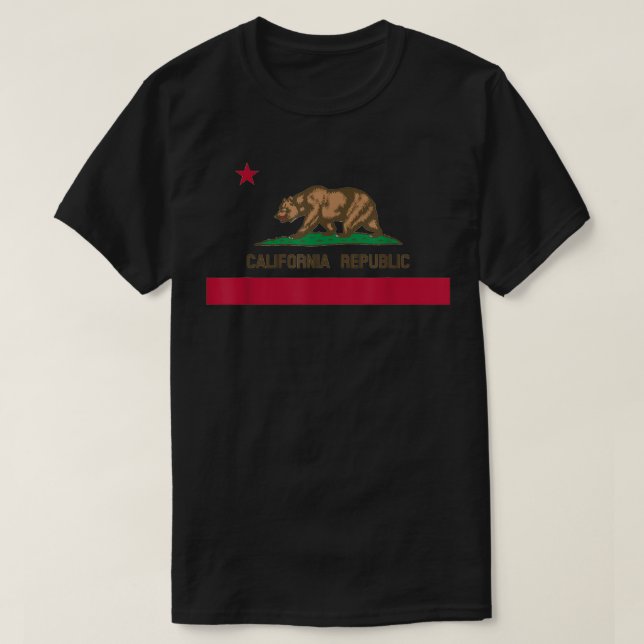 Camiseta California State Flag - CA Bear Republic  (Diseño del anverso)