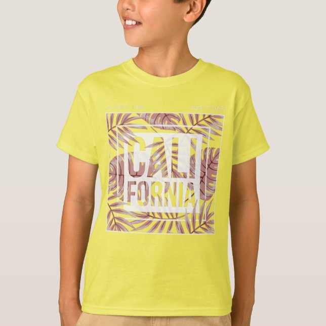 Camiseta California Summer Forever- Tropical Leaves (Anverso)
