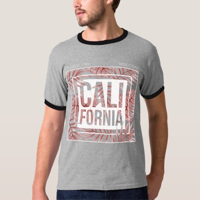 Camiseta California Summer Forever- Tropical Leaves (Anverso)