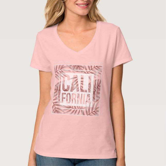Camiseta California Summer Forever- Tropical Leaves (Anverso)