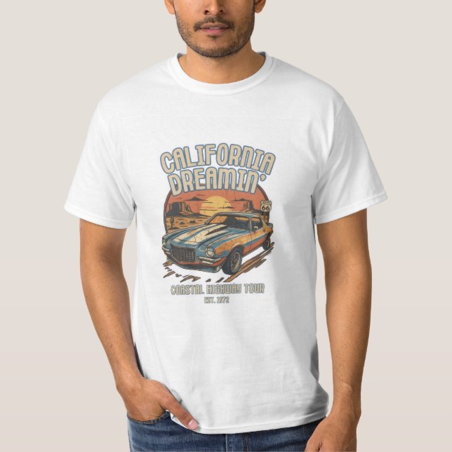 Camiseta California Sunset Highway Dreams (Anverso)
