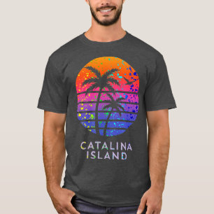 Camiseta California Sunset Palm Tree Souvenir Santa Catalin