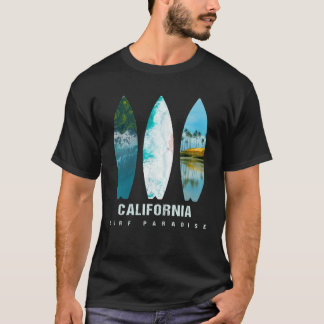 Camiseta California Surf Paradise Pride Vacation Travel Sur
