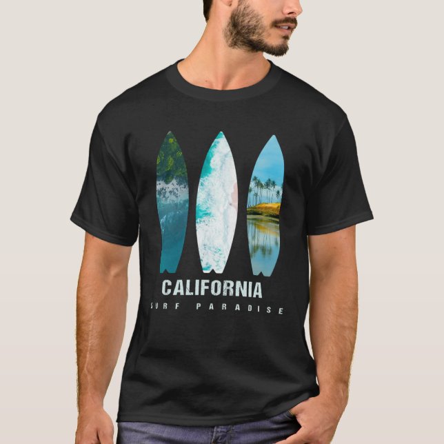Camiseta California Surf Paradise Pride Vacation Travel Sur (Anverso)