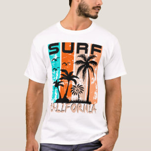 Camiseta California Surf Vintage Beach Palm Tree