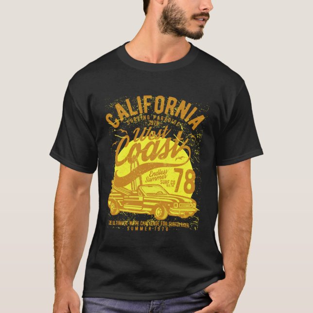 Camiseta California Surfing Paradise  West Coast Since 78 (Anverso)