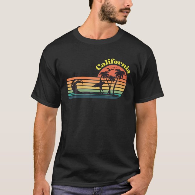 Camiseta California Surfing Retro Vintage (Anverso)