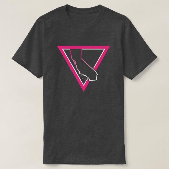 Camiseta california triangular rosa (Diseño del anverso)