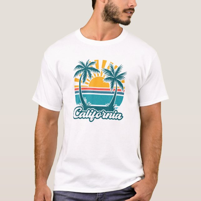 Camiseta California Tropical Beach Summer Guay Vac (Anverso)