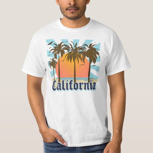 Camiseta California vara puesta del sol (Anverso)