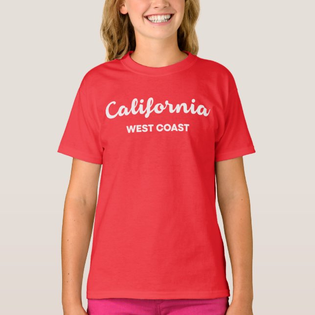Camiseta California West Coast Nice Design Text (Anverso)