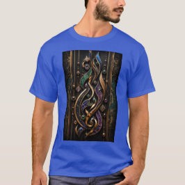 Camiseta Caligrafía abstracta 3D con piedras preciosas