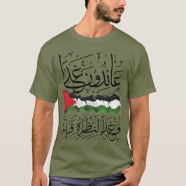 Camiseta Caligrafía árabe de bandera palestina