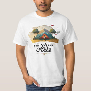 Camiseta Caligrafía árabe libre de Palestina