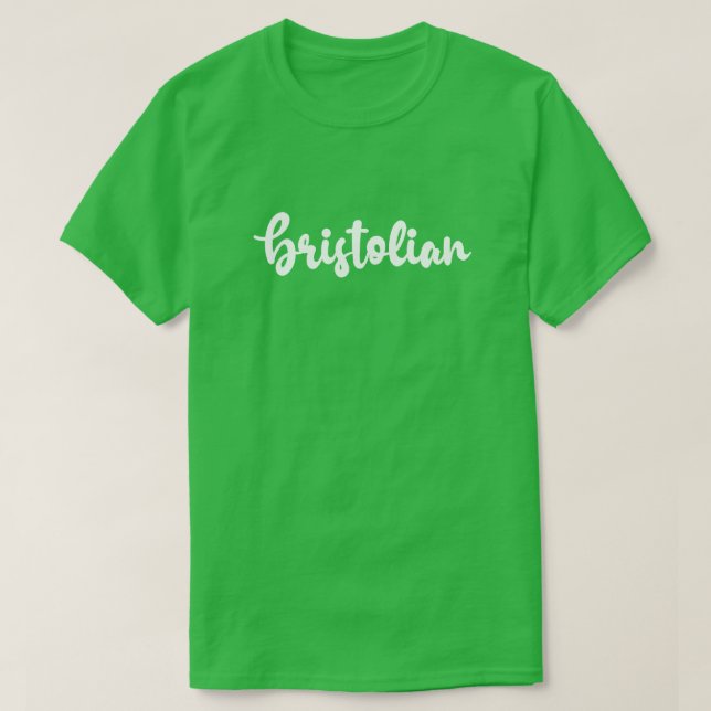 Camiseta Caligrafía blanca de Bristolian (Diseño del anverso)