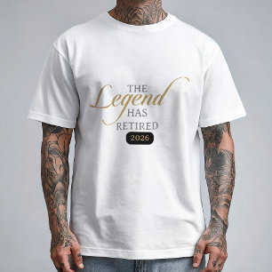 Camiseta Caligrafía Chic Clásica La Leyenda Se Ha Retirado