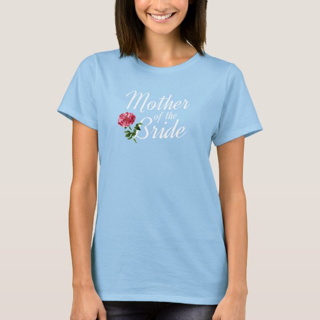 Camiseta Caligrafía de boda de la madre de la novia | Camis (Anverso)