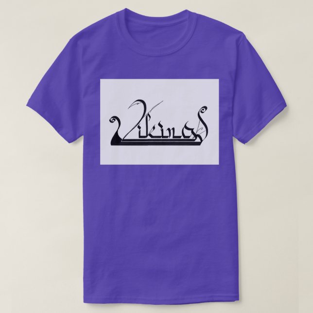 Camiseta Caligrafía de Vikings (Diseño del anverso)