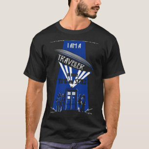 Camiseta Caligrafía del viajero del tiempo y el espacio