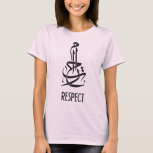 Camiseta Caligrafía e inglés árabes del respecto