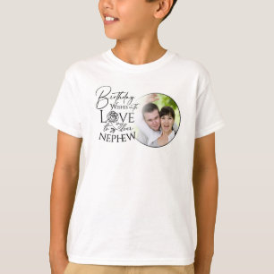 Camiseta Caligrafía Foto Personalizada Cumpleaños Para Sobr