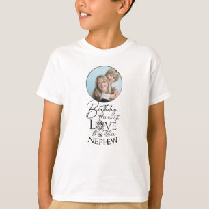 Camiseta Caligrafía Foto Personalizada Cumpleaños Para Sobr