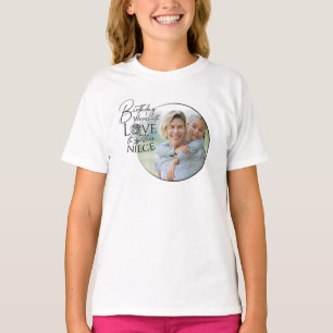 Camiseta Caligrafía Foto Personalizada Cumpleaños Para Sobr