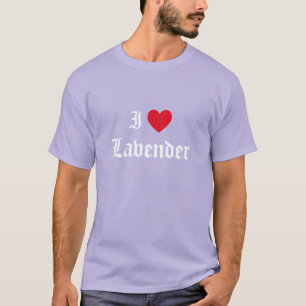 Camiseta Caligrafía I Love Lavender