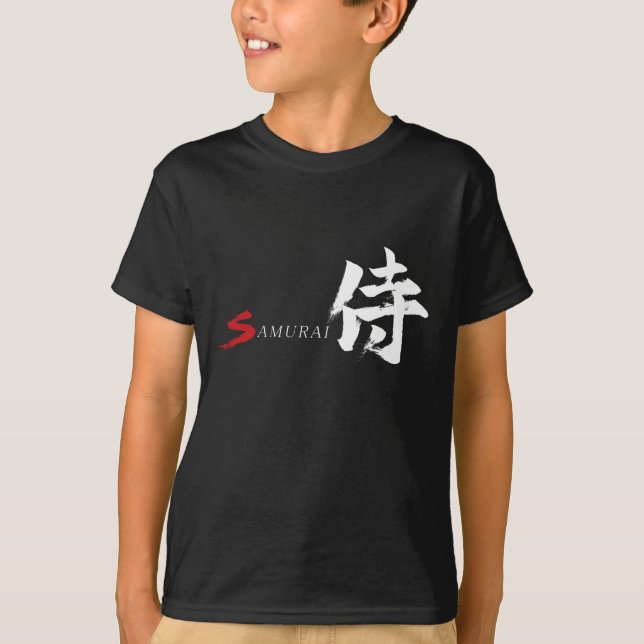 Camiseta Caligrafía Japonesa Kanji Samurái (Anverso)