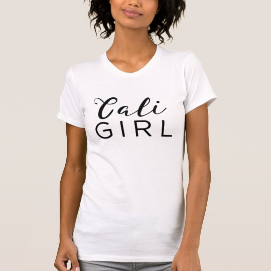 Camiseta Caligrafía negra de moda de la escritura del CHICA