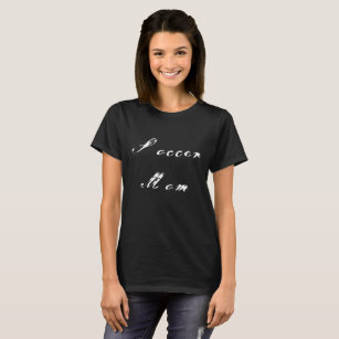 Camiseta Caligrafía negra huérfana de la mamá del fútbol de