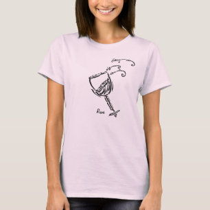 Camiseta Caligrafía persa del poema de Rumi "el vino "