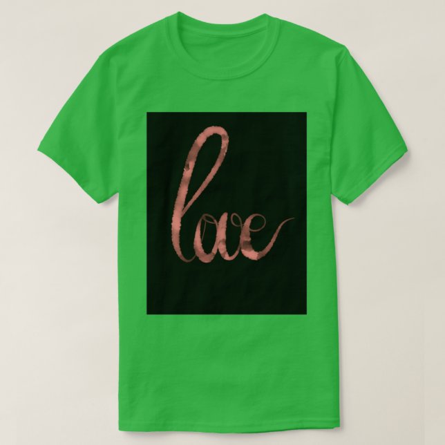 Camiseta caligrafía simple de amor (Diseño del anverso)