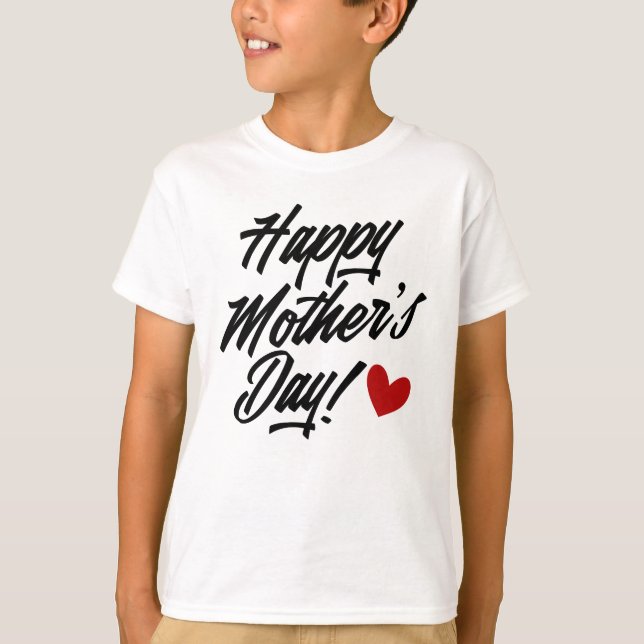 Camiseta Caligrafía simple feliz del día de la madre | Cami (Anverso)
