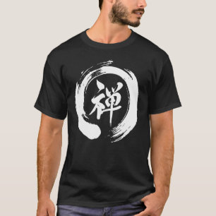 Camiseta Caligrafía Zen Japonesa Budismo Círculo Zen Enso